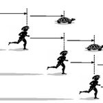 Đây là lời giải cho nghịch lý nổi tiếng của Zeno, về anh hùng Achilles chạy đua với con rùa
