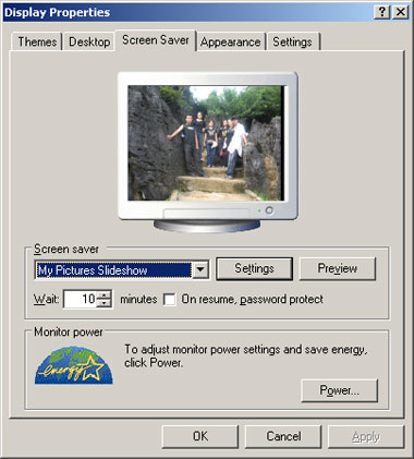 Sử dụng My Pictures làm Screensaver