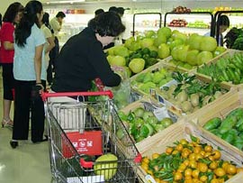 Xe đẩy siêu thị công nghệ cao