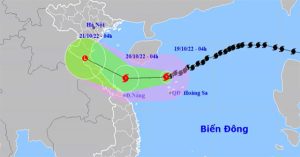 Bão số 6 Nesat giảm cấp, hướng đến Thanh Hóa – Quảng Bình