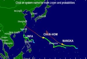 Bão Linfa tiến vào Đài Loan
