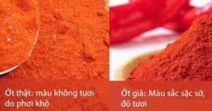 Cách phân biệt bột ớt thật và bột ớt giả