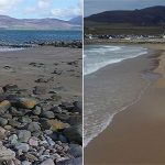 Bãi biển dài 300m ở Ireland biến mất sau bão mạnh