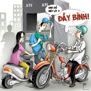 Ảnh hài hước chế giá xăng giảm xuống dưới 20.000 đồng