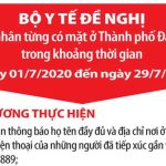Bộ Y tế: Đề nghị tất cả cá nhân từng có mặt ở TP Đà Nẵng từ ngày 01/7 đến 29/7 khẩn trương liên hệ y tế