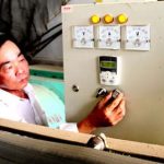 Nông dân chế tạo lò sấy lúa bằng điện