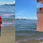 Nước biển tại Malaysia bất ngờ chuyển màu hồng