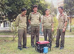 Dùng khí sinh học chạy máy phát điện