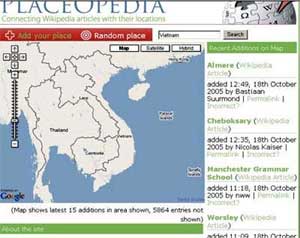 Placeopedia – chỉ dẫn địa lý “tích hợp” từ Google và Wikipedia