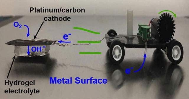 Robot có thể tự nạp lại pin bằng cách “ăn kim loại”