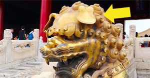 Vì sao đôi sư tử ở cung Càn Thanh trong Tử Cấm Thành lại… cụp tai?