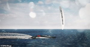 Siêu thuyền lướt gần 150km/h trên sóng chỉ nhờ sức gió
