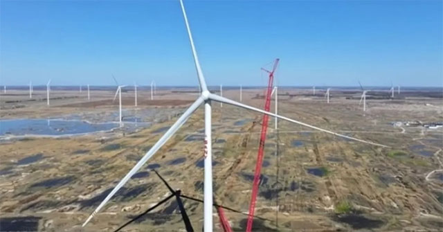 Turbine gió trên bờ lớn nhất thế giới ở Trung Quốc